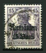 Tysk post i Rumænien Afa 10 Stemplet