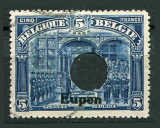Eupen og Malmedy Afa 23 Stemplet Makuleringshul