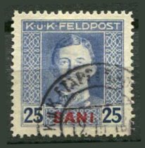 Feltpost i Rumænien Afa 25 Stemplet